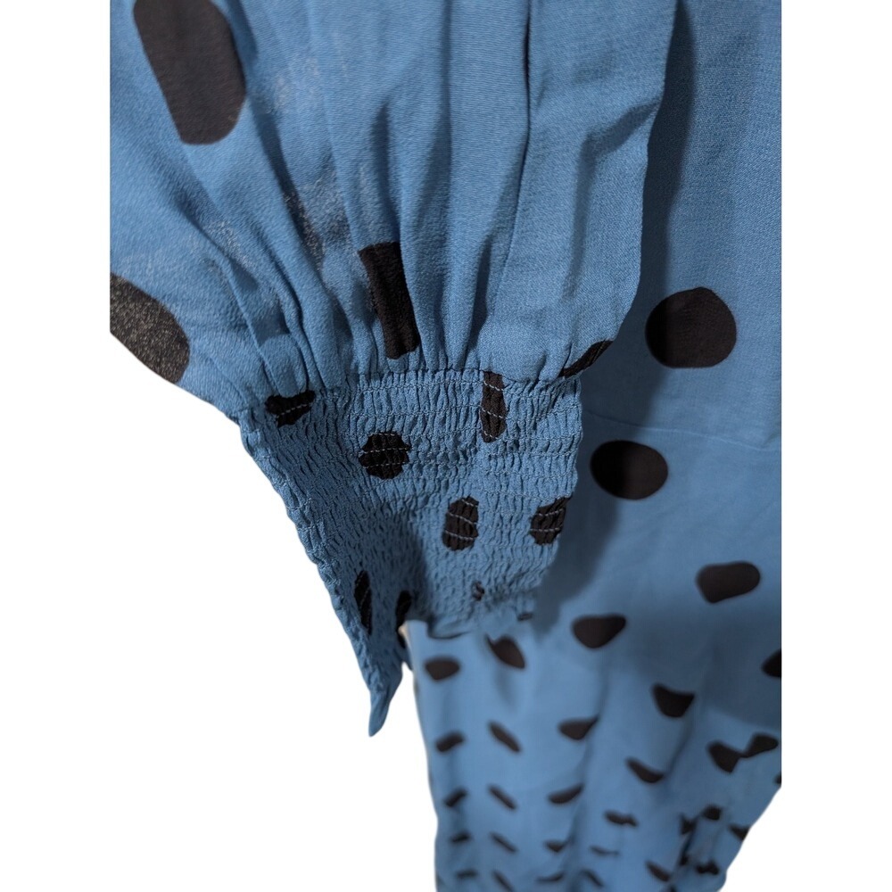 NWT Reformation Valentin Porto Polka Dot‎ Long Dress Size 10 - Picture 9 of 14